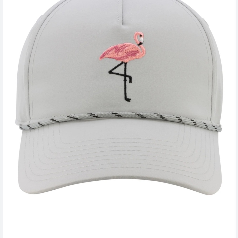 Gray Flamingo Golf Cap
